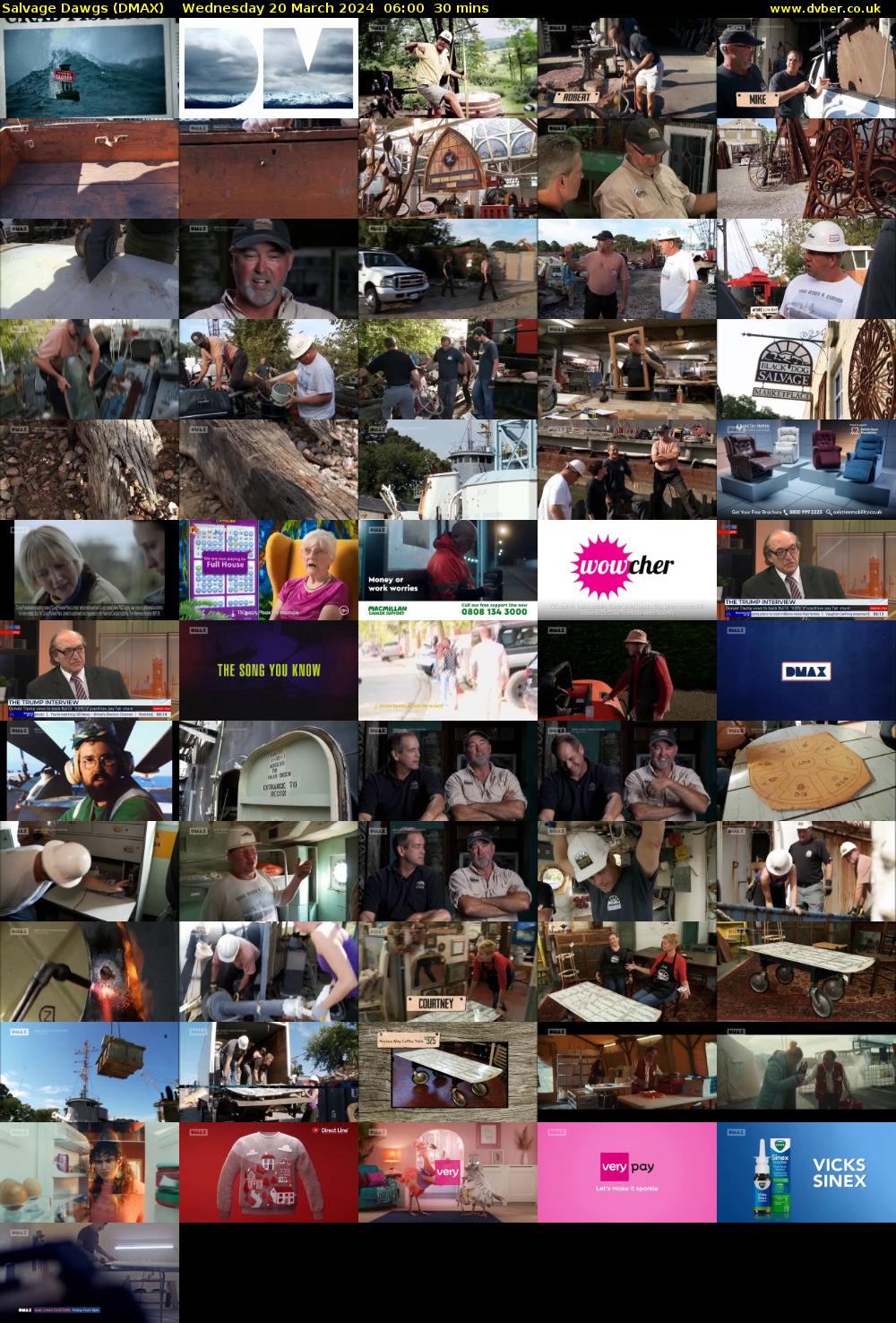 Salvage Dawgs (DMAX) Wednesday 20 March 2024 06:00 - 06:30