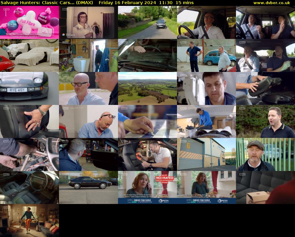 Salvage Hunters: Classic Cars... (DMAX) Friday 16 February 2024 11:30 - 11:45