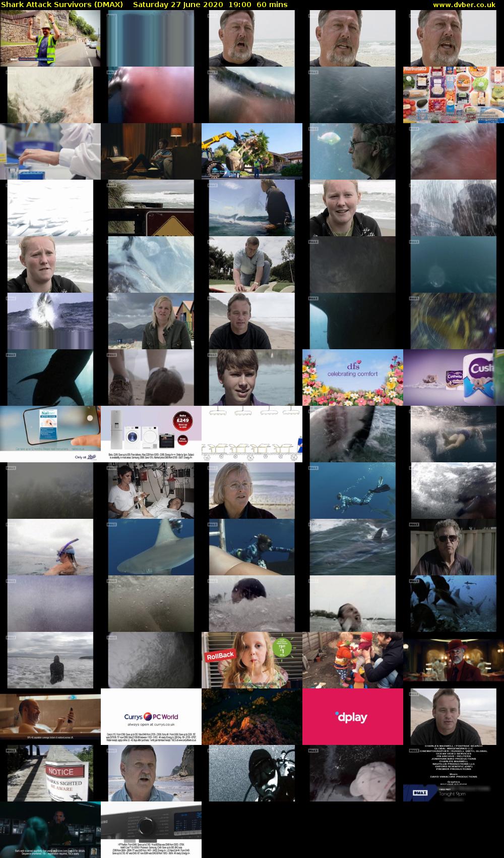 Shark Attack Survivors (DMAX) Saturday 27 June 2020 19:00 - 20:00