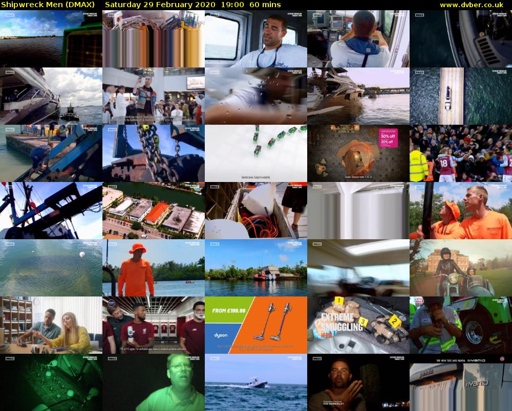 Shipwreck Men (DMAX) Saturday 29 February 2020 19:00 - 20:00
