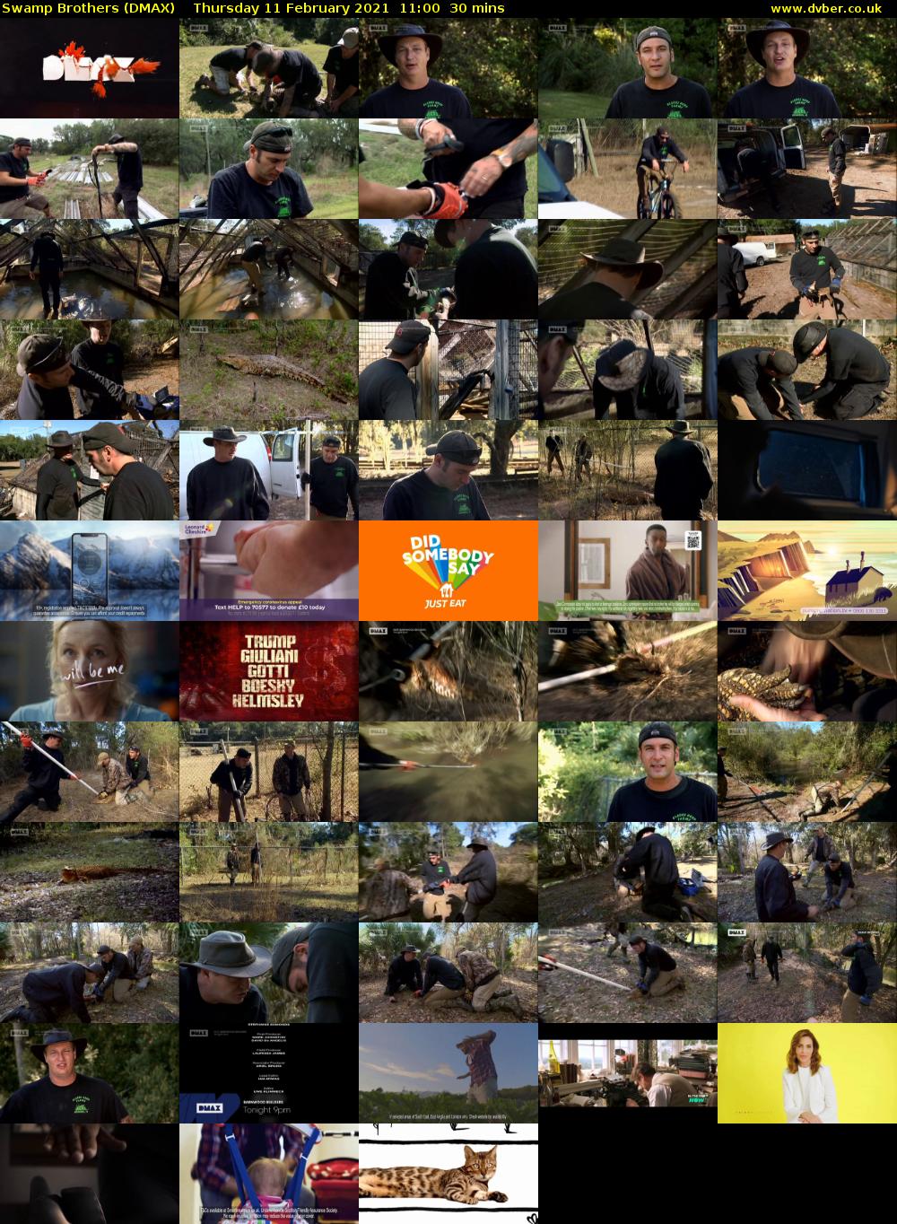 Swamp Brothers (DMAX) Thursday 11 February 2021 11:00 - 11:30