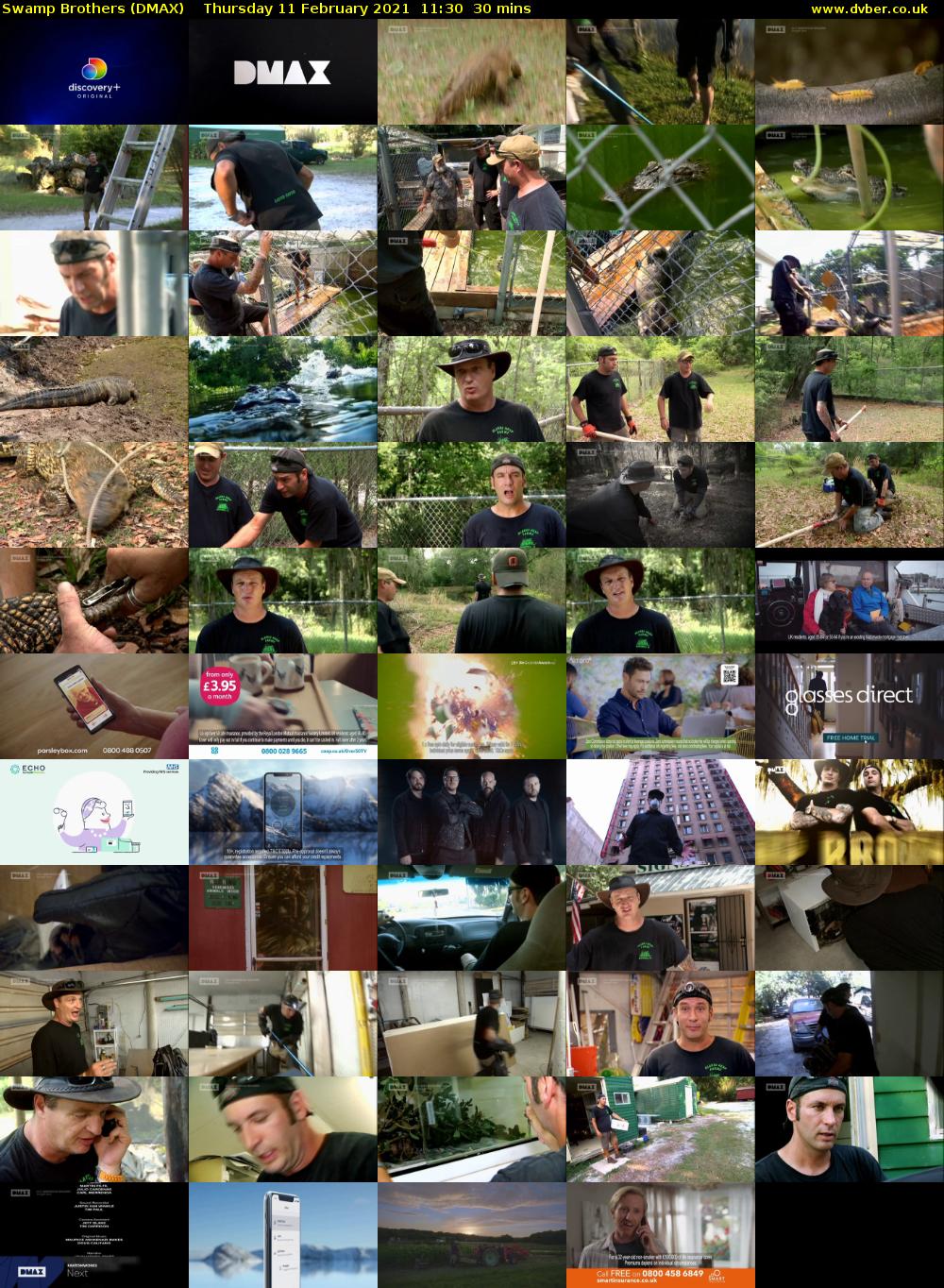 Swamp Brothers (DMAX) Thursday 11 February 2021 11:30 - 12:00