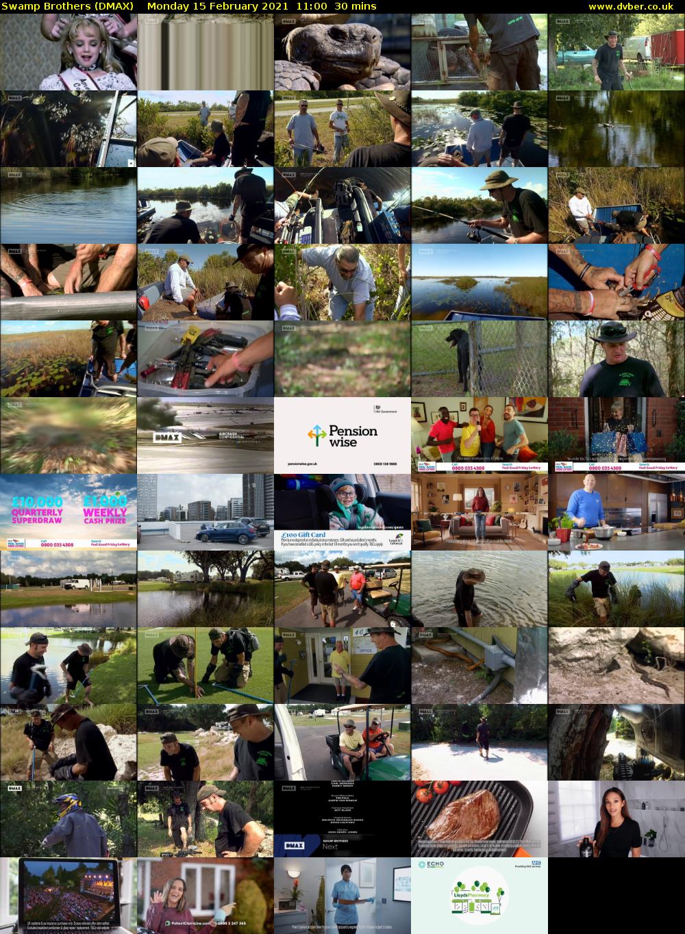 Swamp Brothers (DMAX) Monday 15 February 2021 11:00 - 11:30