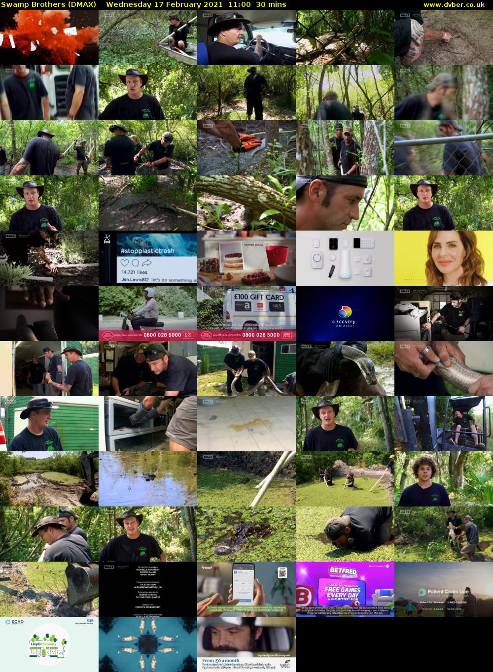 Swamp Brothers (DMAX) Wednesday 17 February 2021 11:00 - 11:30