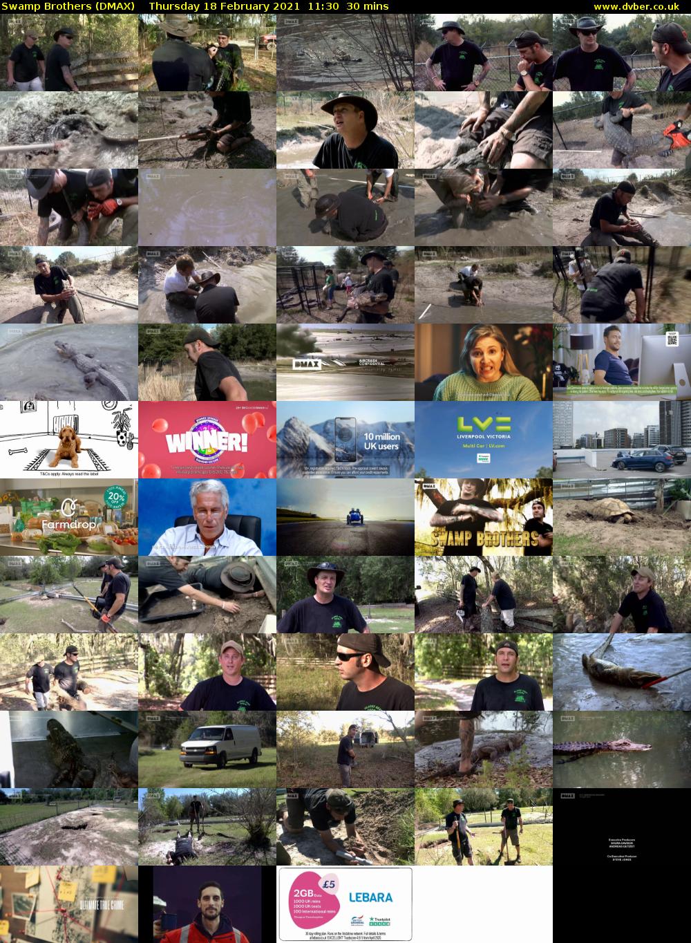 Swamp Brothers (DMAX) Thursday 18 February 2021 11:30 - 12:00