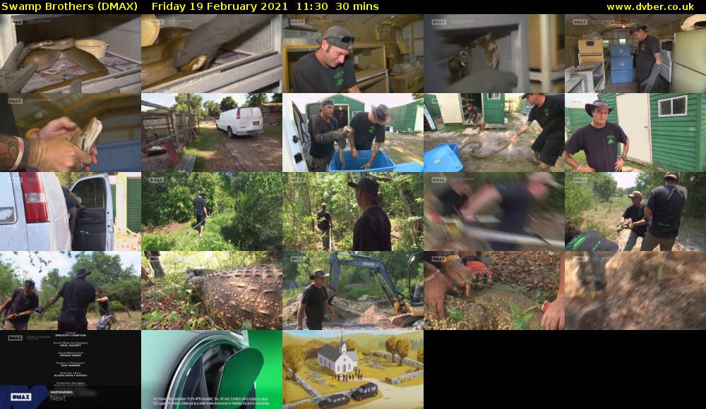 Swamp Brothers (DMAX) Friday 19 February 2021 11:30 - 12:00