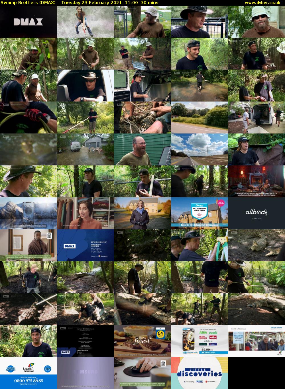 Swamp Brothers (DMAX) Tuesday 23 February 2021 11:00 - 11:30