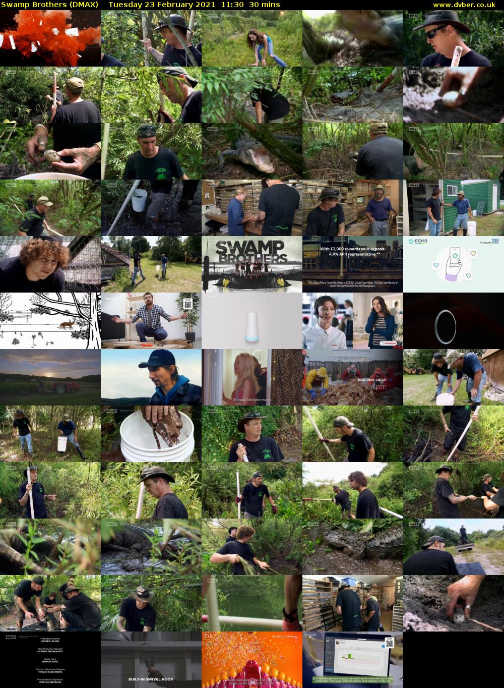 Swamp Brothers (DMAX) Tuesday 23 February 2021 11:30 - 12:00