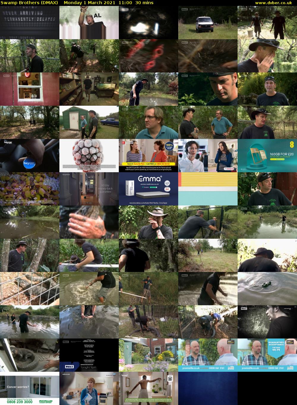 Swamp Brothers (DMAX) Monday 1 March 2021 11:00 - 11:30