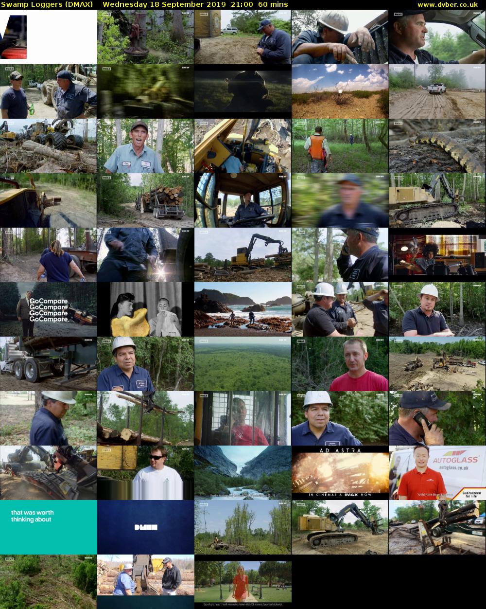Swamp Loggers (DMAX) Wednesday 18 September 2019 21:00 - 22:00