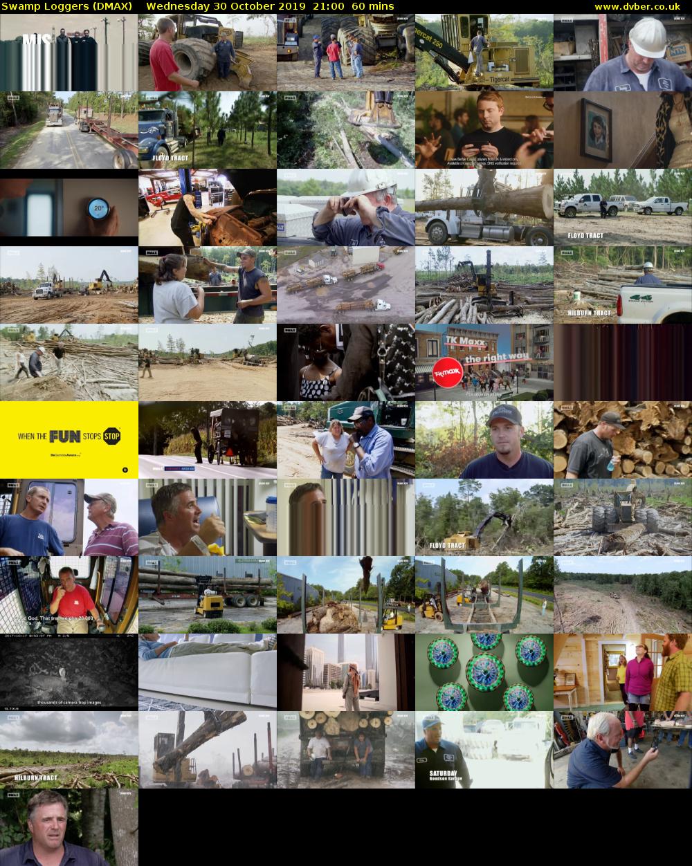 Swamp Loggers (DMAX) Wednesday 30 October 2019 21:00 - 22:00