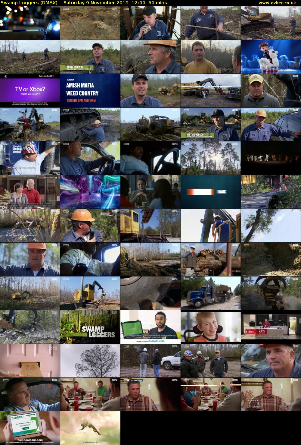 Swamp Loggers (DMAX) Saturday 9 November 2019 12:00 - 13:00