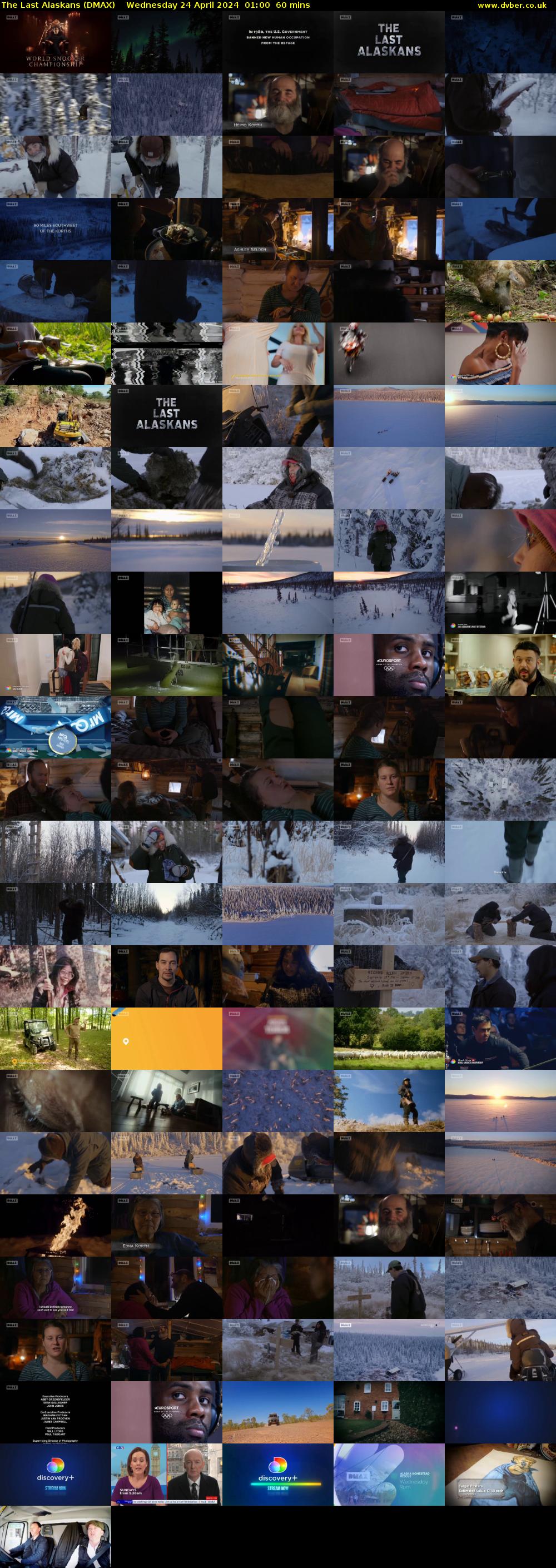 The Last Alaskans (DMAX) Wednesday 24 April 2024 01:00 - 02:00