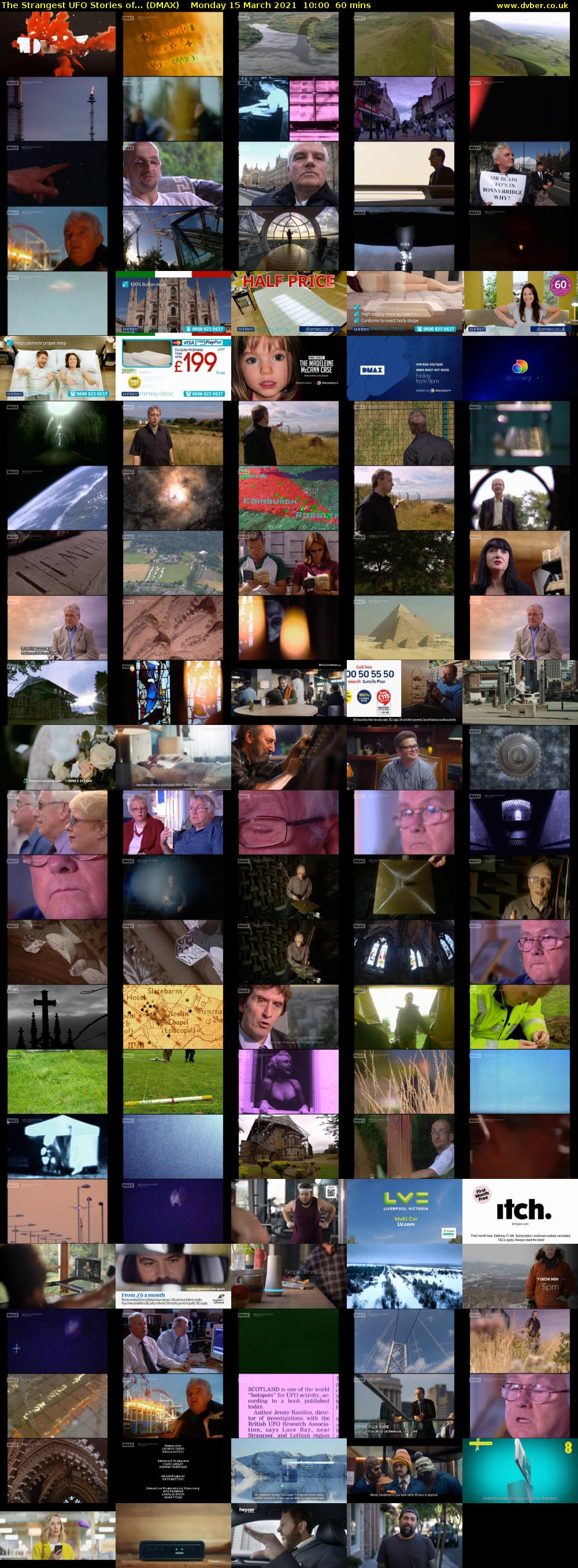 The Strangest UFO Stories of... (DMAX) Monday 15 March 2021 10:00 - 11:00