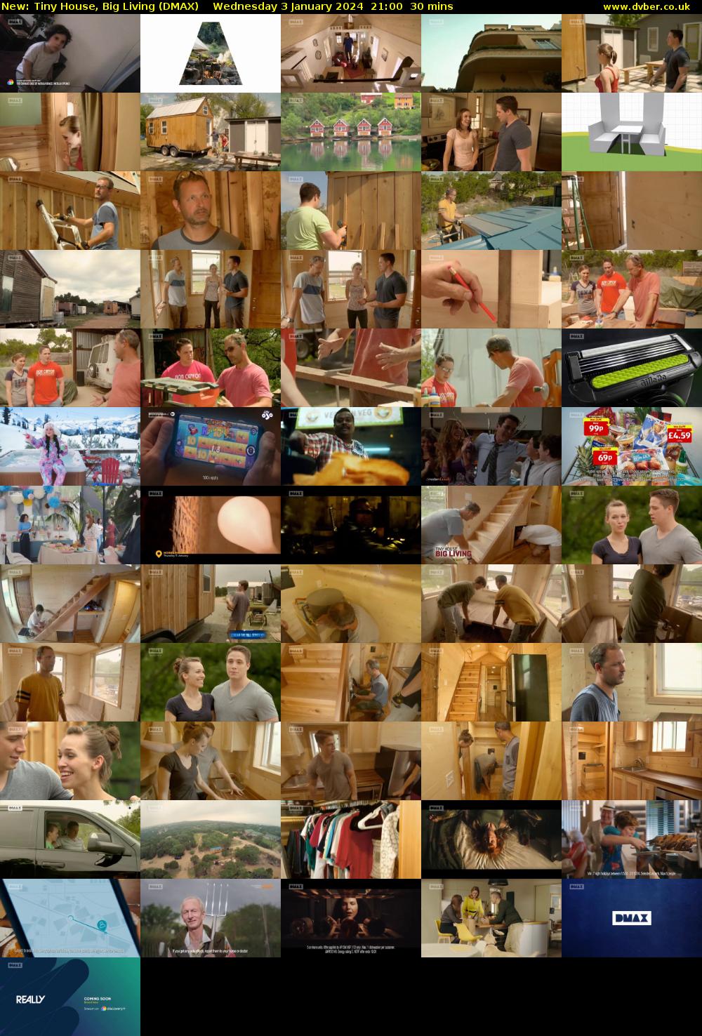 Tiny House, Big Living (DMAX) Wednesday 3 January 2024 21:00 - 21:30