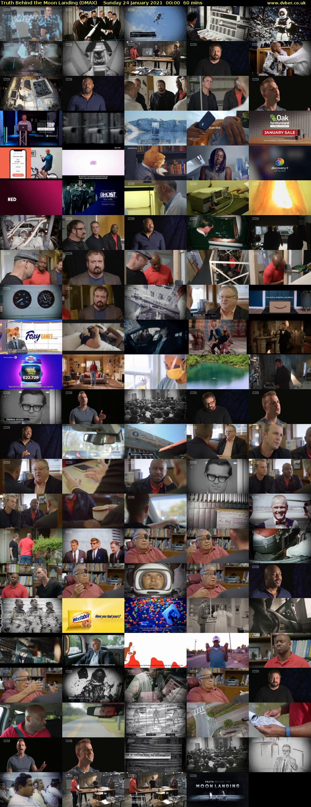 Truth Behind the Moon Landing (DMAX) Sunday 24 January 2021 00:00 - 01:00