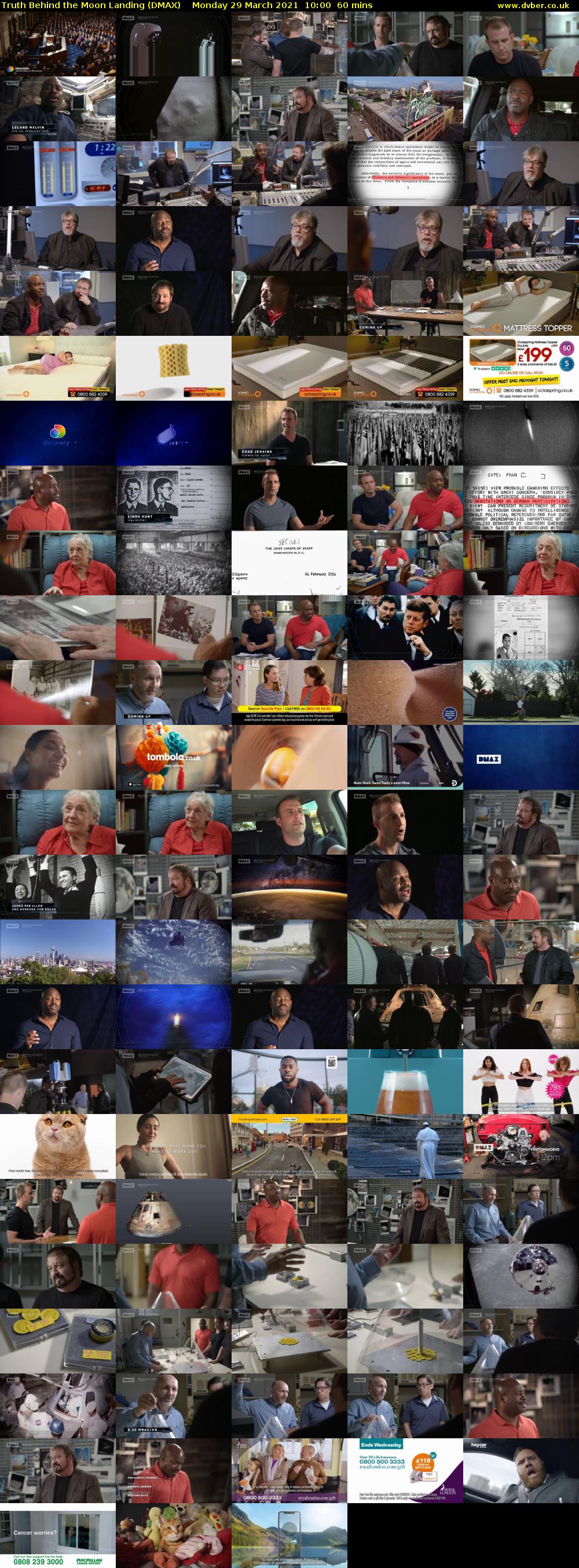 Truth Behind the Moon Landing (DMAX) Monday 29 March 2021 10:00 - 11:00