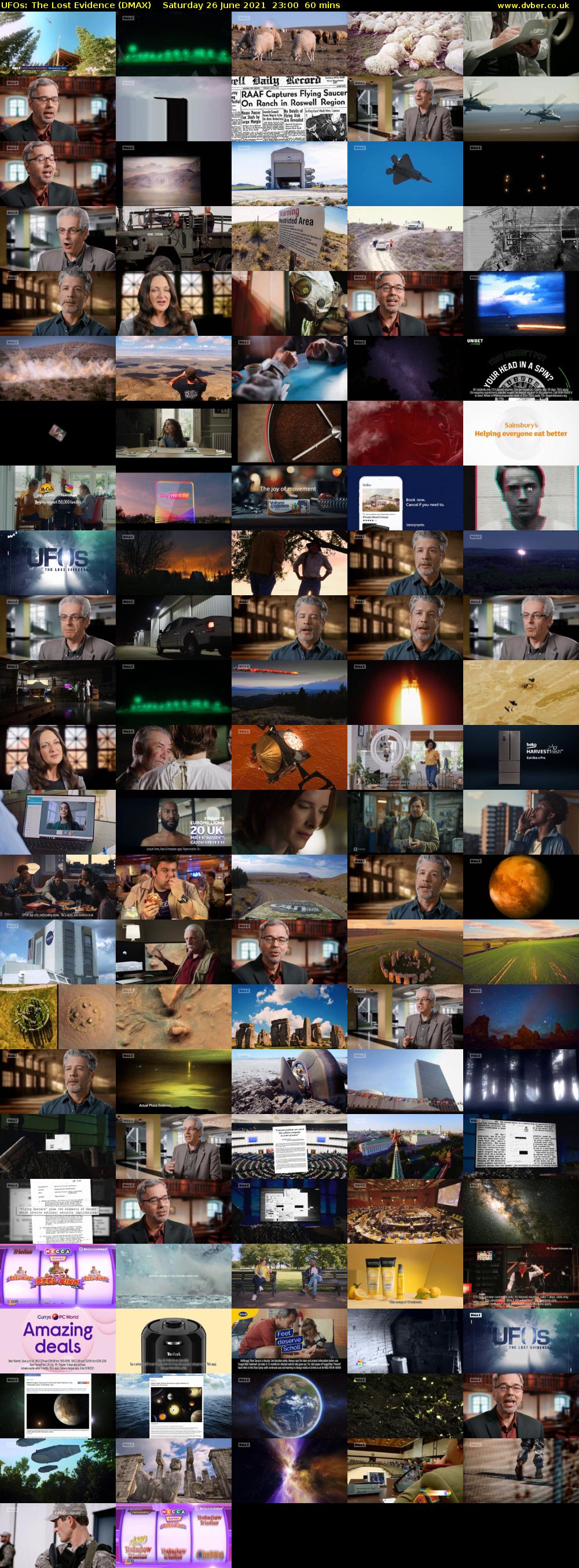 UFOs: The Lost Evidence (DMAX) Saturday 26 June 2021 23:00 - 00:00