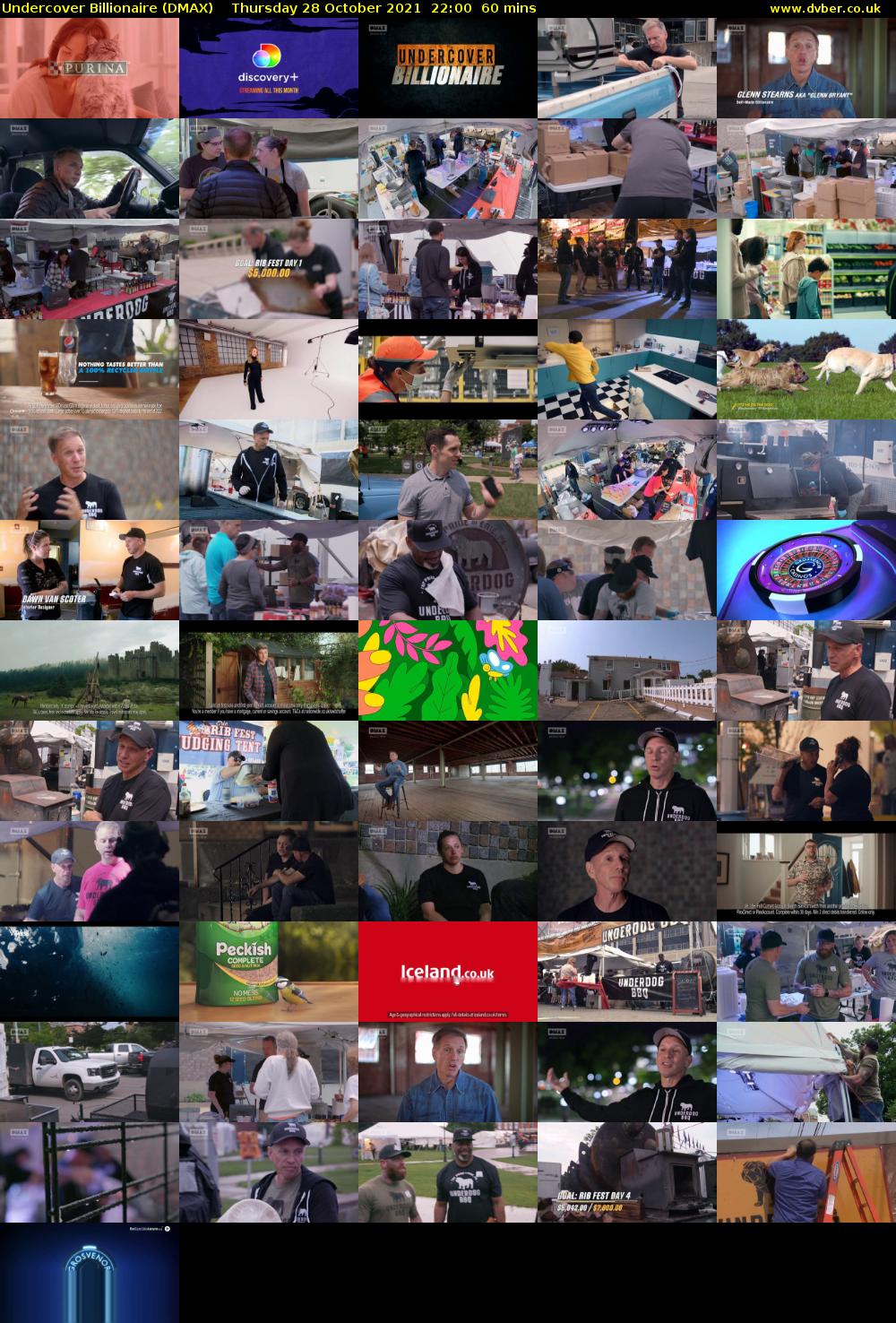 Undercover Billionaire (DMAX) Thursday 28 October 2021 22:00 - 23:00