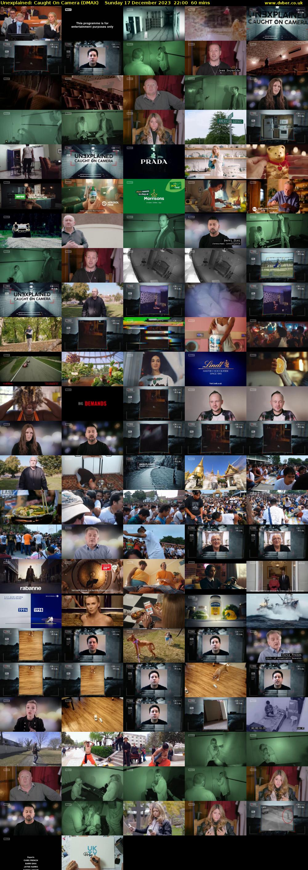 Unexplained: Caught On Camera (DMAX) Sunday 17 December 2023 22:00 - 23:00