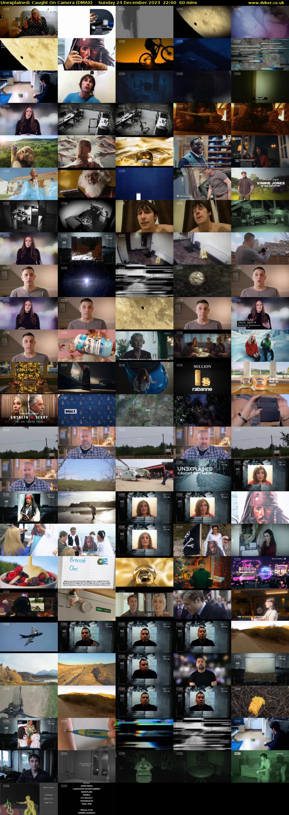 Unexplained: Caught On Camera (DMAX) Sunday 24 December 2023 22:00 - 23:00