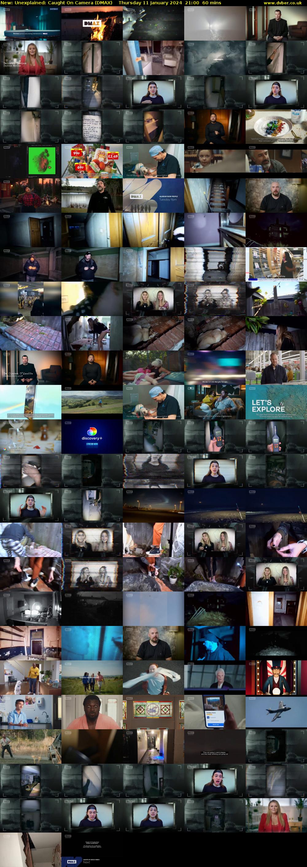 Unexplained: Caught On Camera (DMAX) Thursday 11 January 2024 21:00 - 22:00