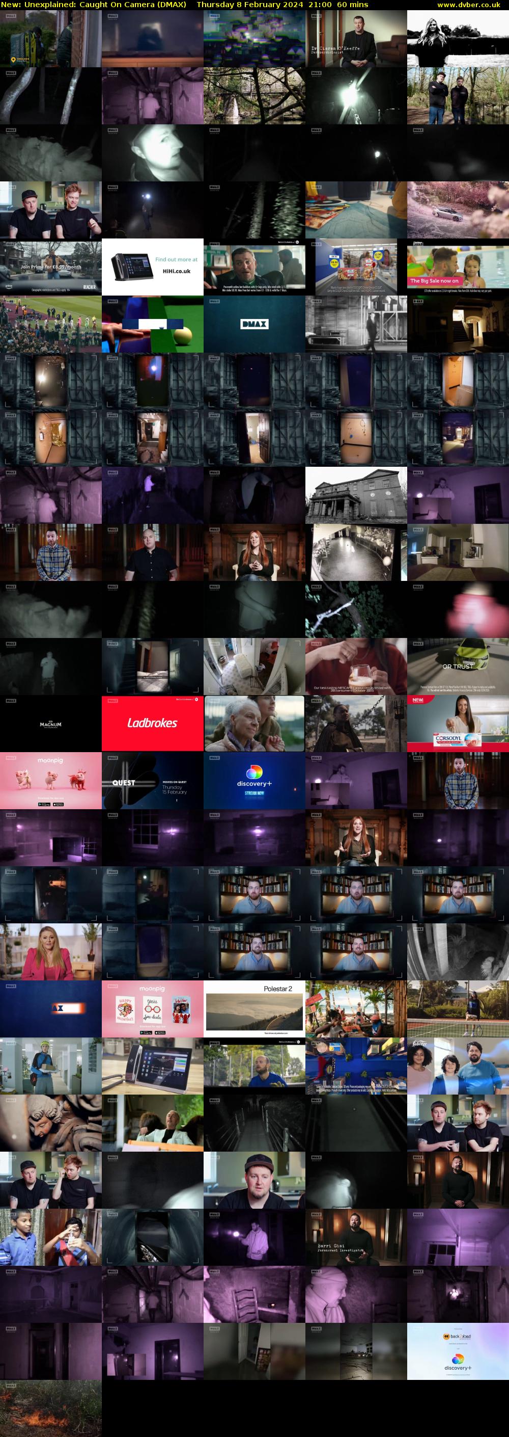 Unexplained: Caught On Camera (DMAX) Thursday 8 February 2024 21:00 - 22:00