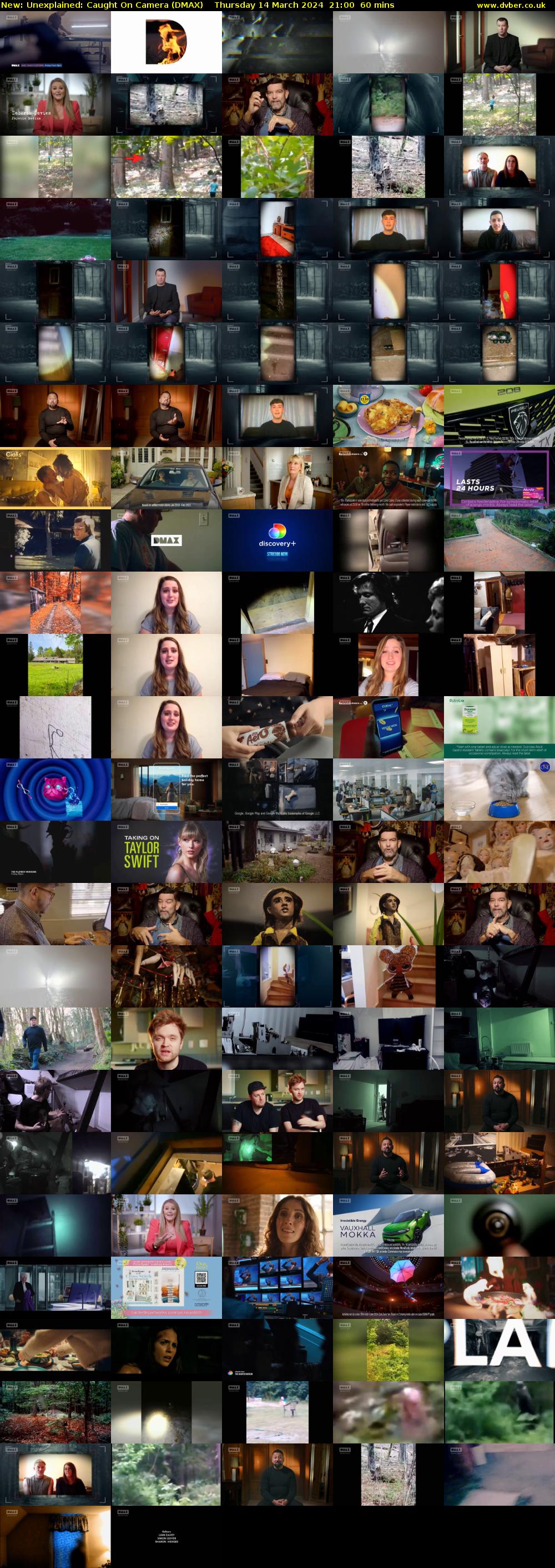 Unexplained: Caught On Camera (DMAX) Thursday 14 March 2024 21:00 - 22:00
