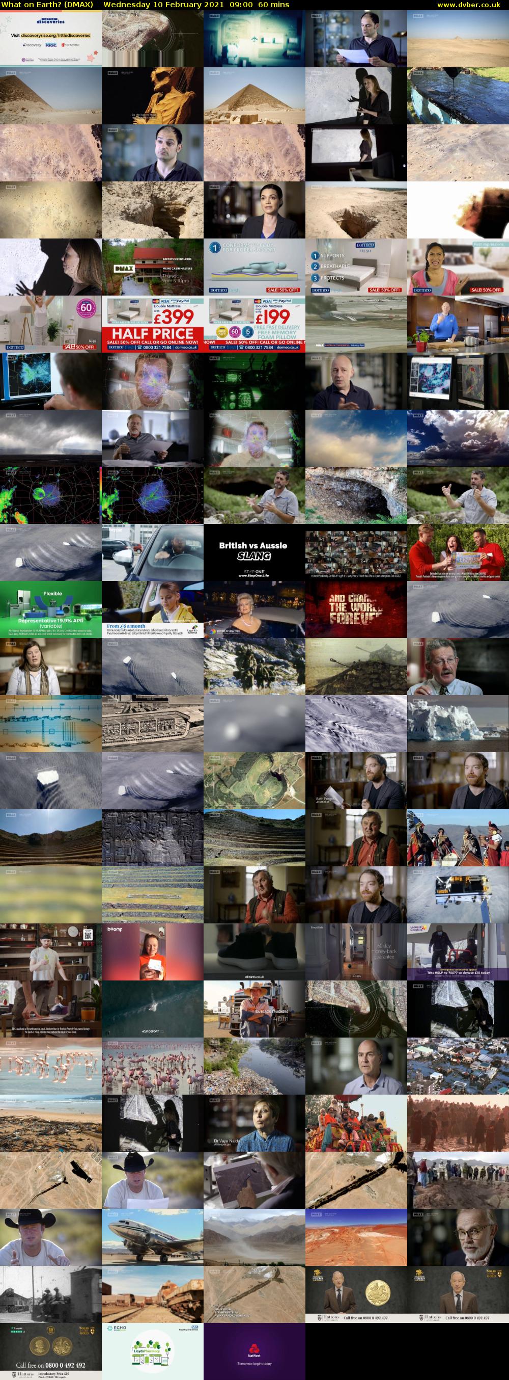 What on Earth? (DMAX) Wednesday 10 February 2021 09:00 - 10:00