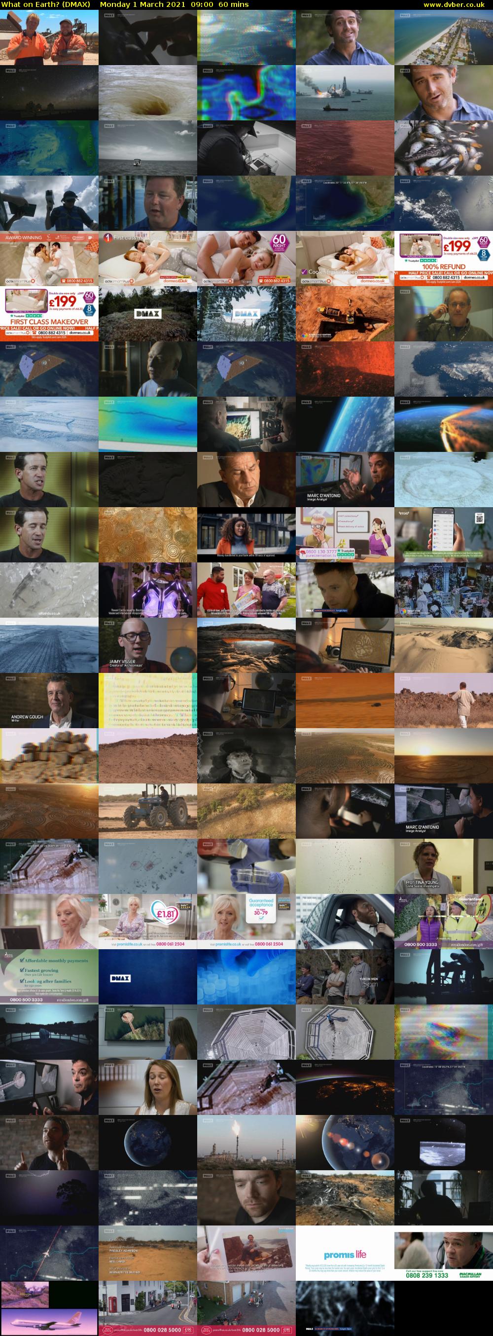 What on Earth? (DMAX) Monday 1 March 2021 09:00 - 10:00