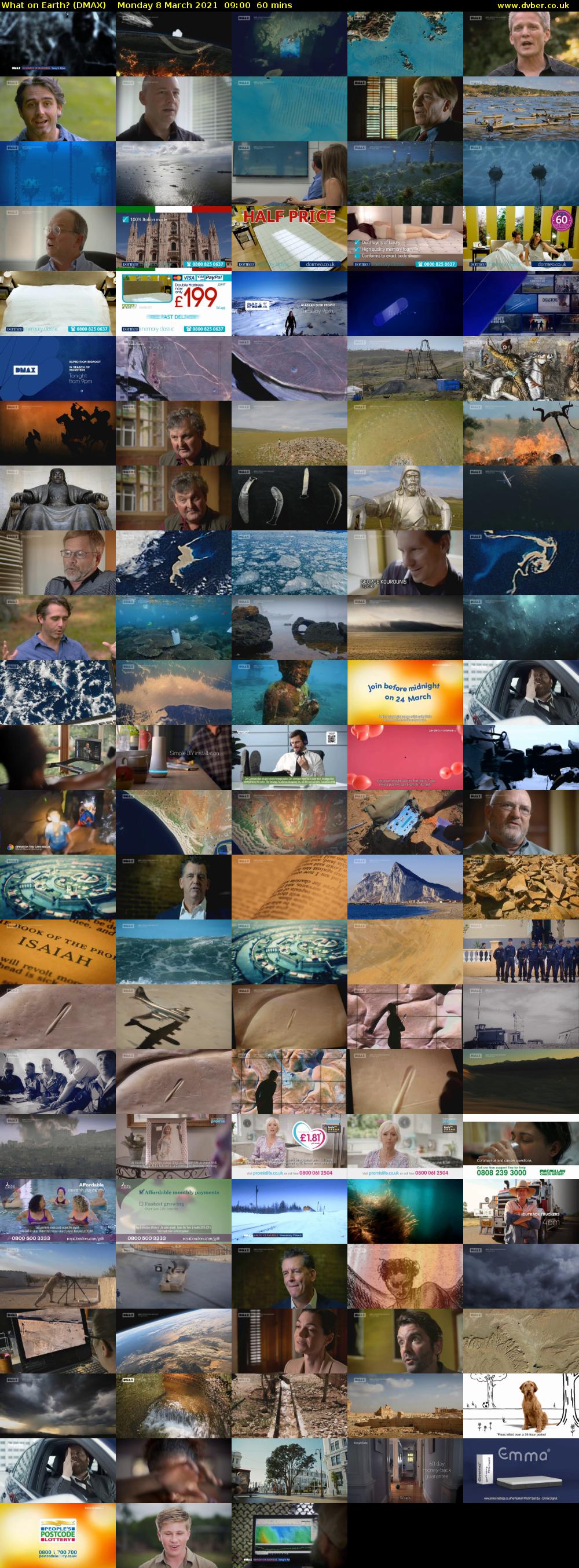 What on Earth? (DMAX) Monday 8 March 2021 09:00 - 10:00