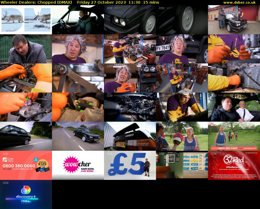 Wheeler Dealers: Chopped (DMAX) Friday 27 October 2023 11:30 - 11:45