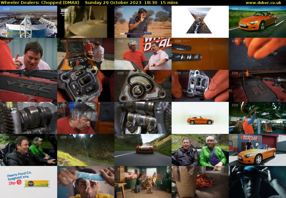 Wheeler Dealers: Chopped (DMAX) Sunday 29 October 2023 18:30 - 18:45