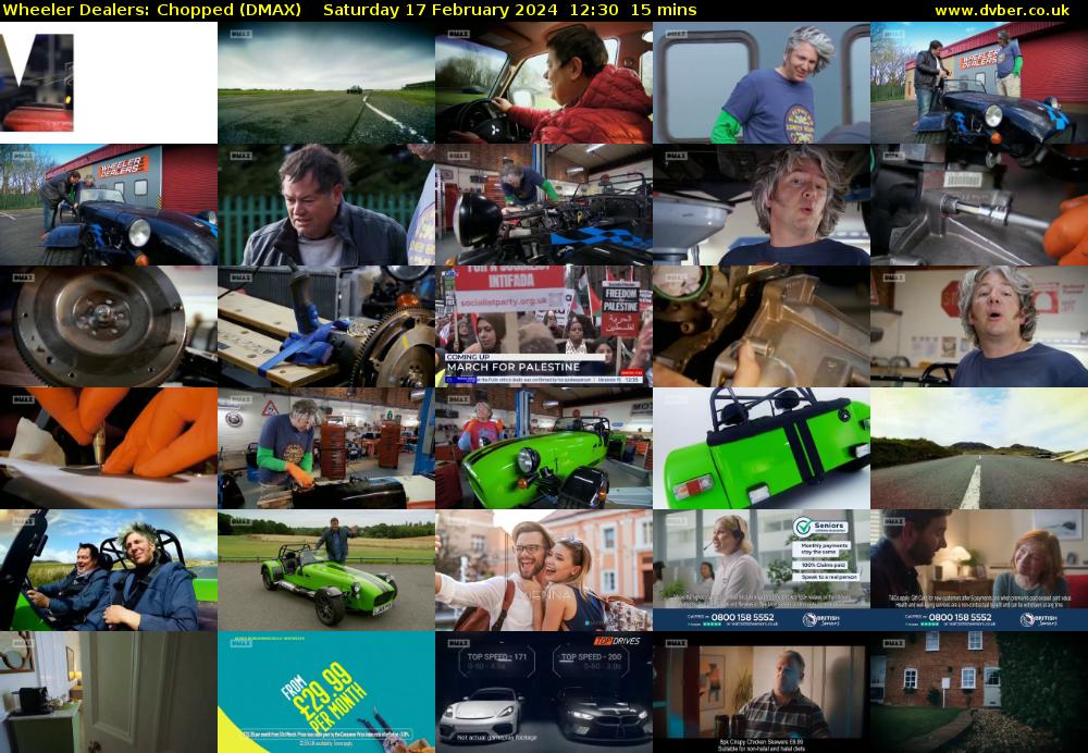 Wheeler Dealers: Chopped (DMAX) Saturday 17 February 2024 12:30 - 12:45