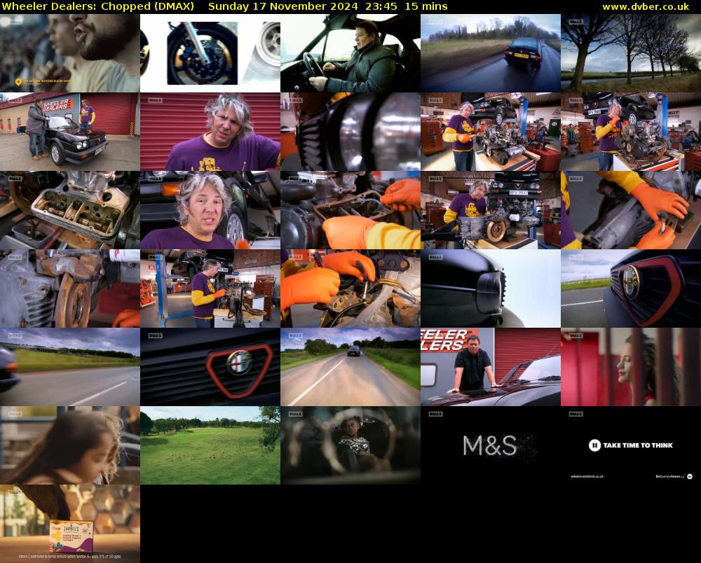 Wheeler Dealers: Chopped (DMAX) Sunday 17 November 2024 23:45 - 00:00