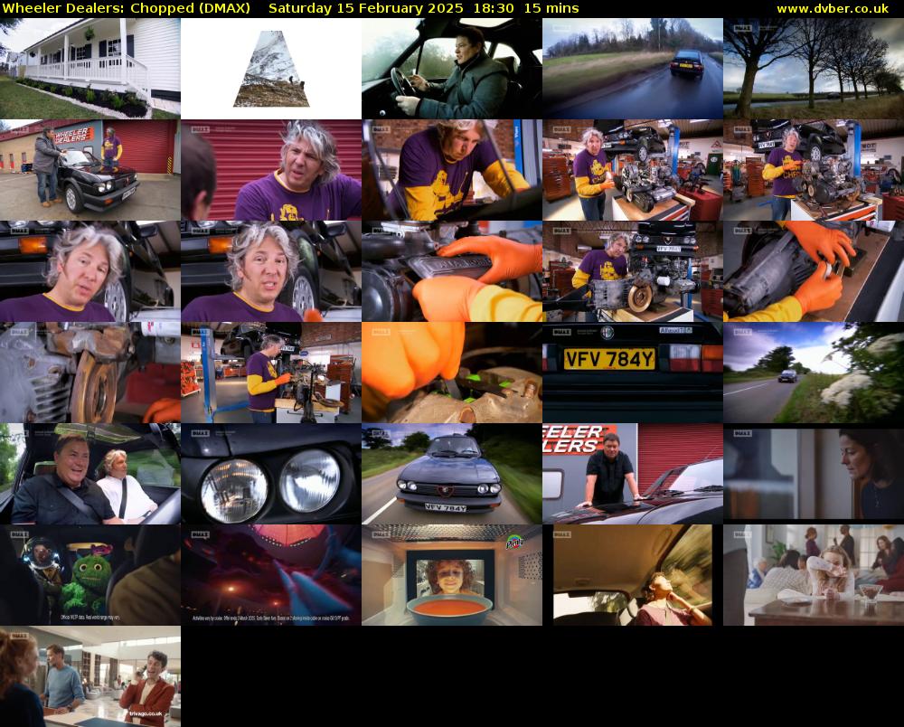 Wheeler Dealers: Chopped (DMAX) Saturday 15 February 2025 18:30 - 18:45