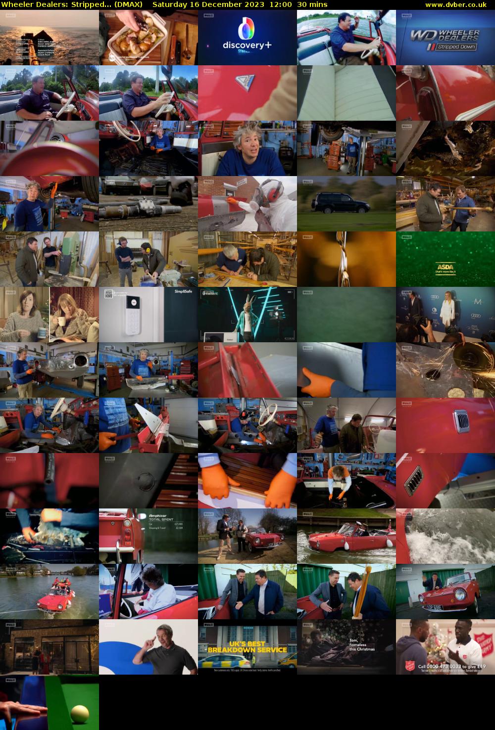 Wheeler Dealers: Stripped... (DMAX) Saturday 16 December 2023 12:00 - 12:30