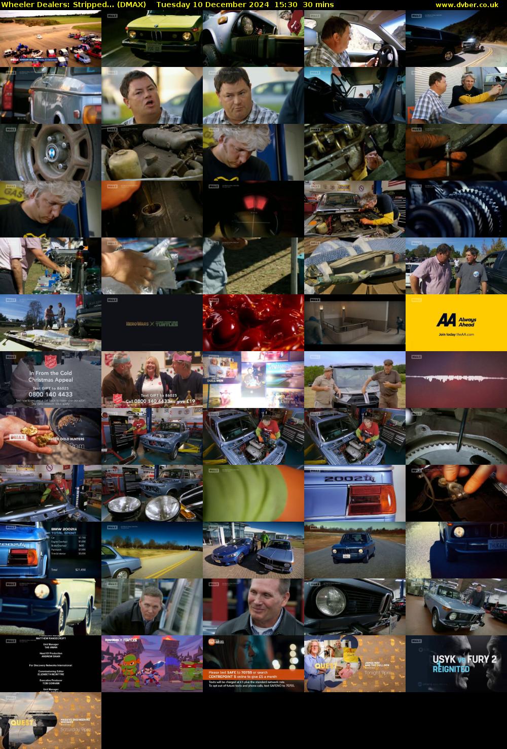 Wheeler Dealers: Stripped... (DMAX) Tuesday 10 December 2024 15:30 - 16:00