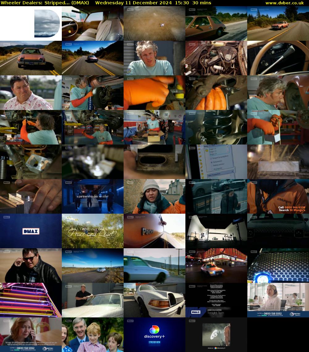Wheeler Dealers: Stripped... (DMAX) Wednesday 11 December 2024 15:30 - 16:00