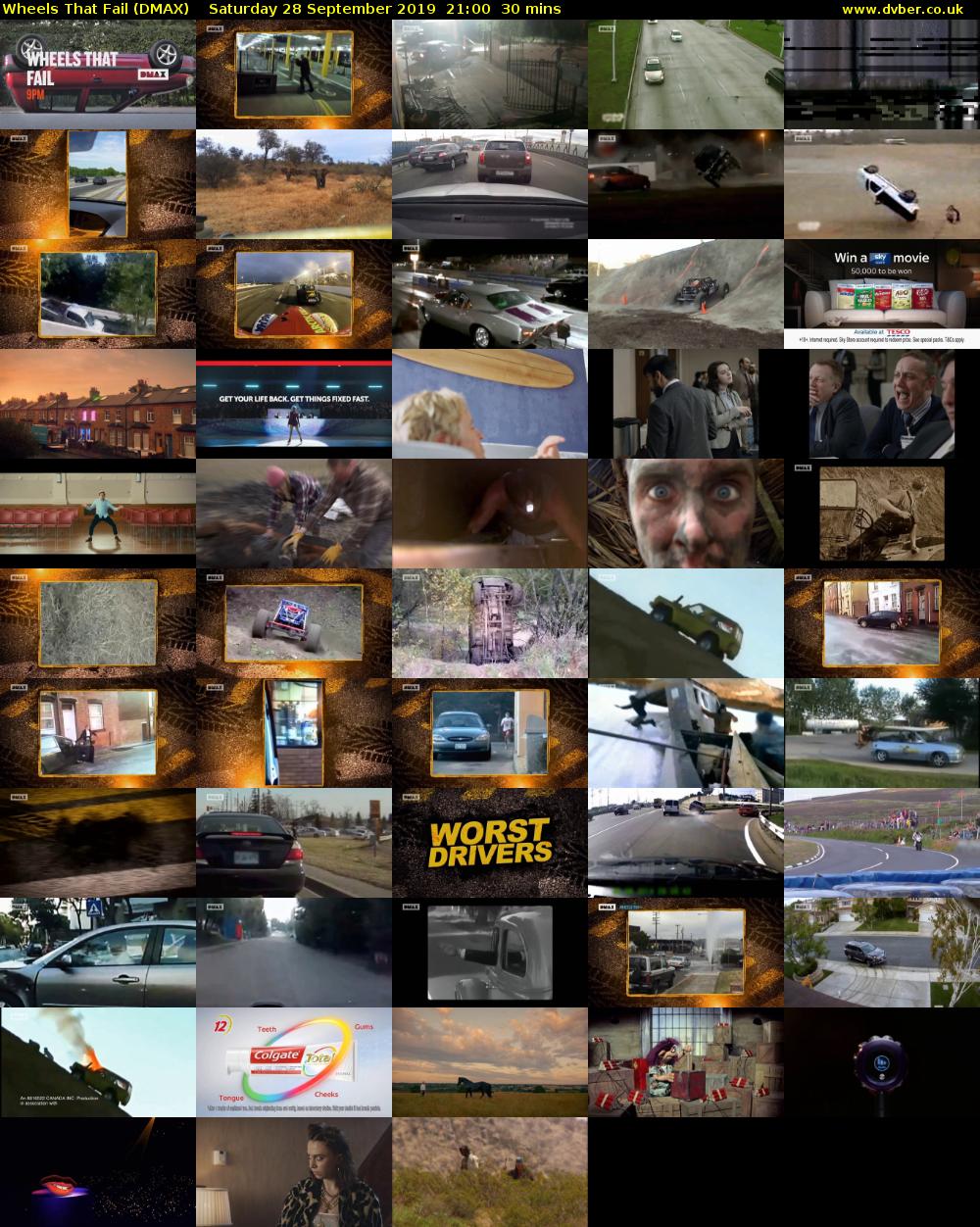 Wheels That Fail (DMAX) Saturday 28 September 2019 21:00 - 21:30