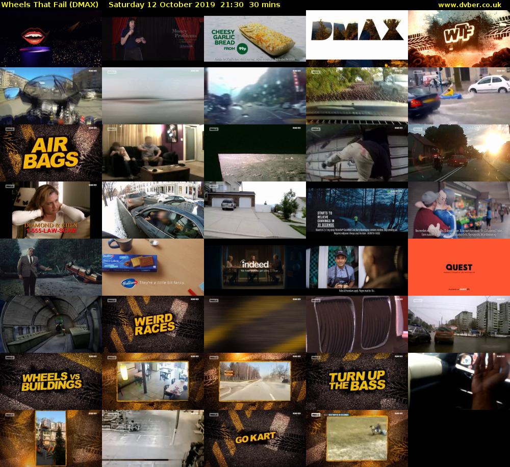 Wheels That Fail (DMAX) Saturday 12 October 2019 21:30 - 22:00