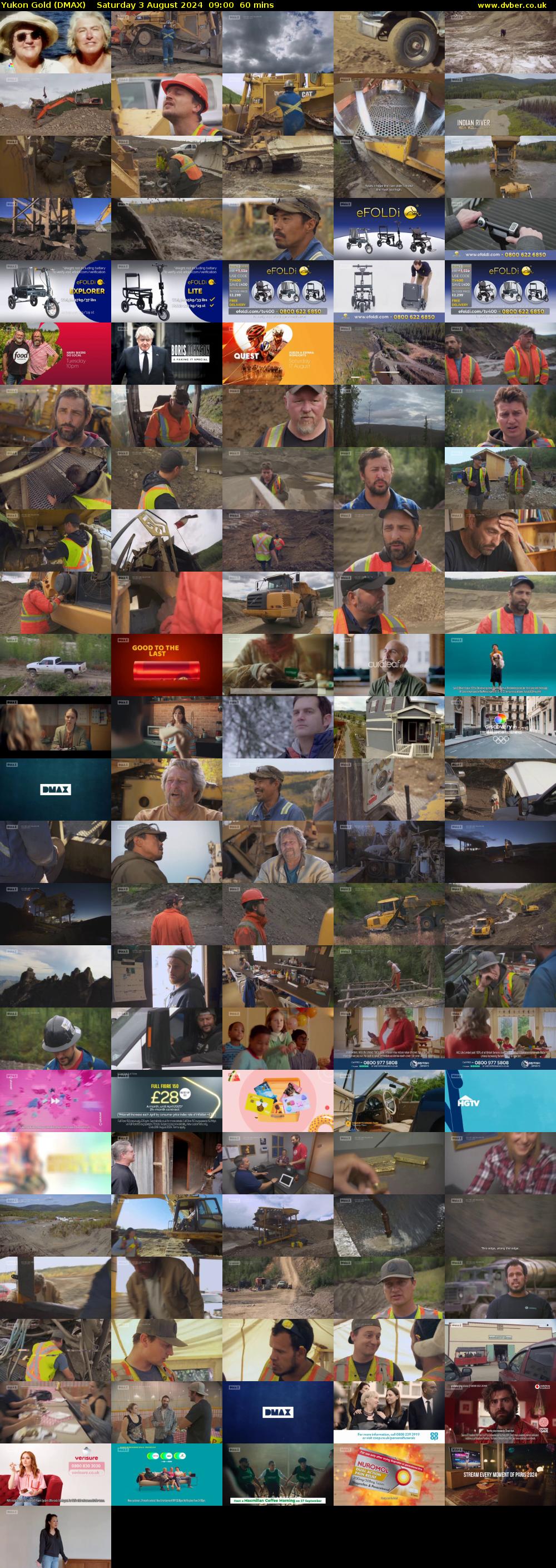 Yukon Gold (DMAX) Saturday 3 August 2024 09:00 - 10:00