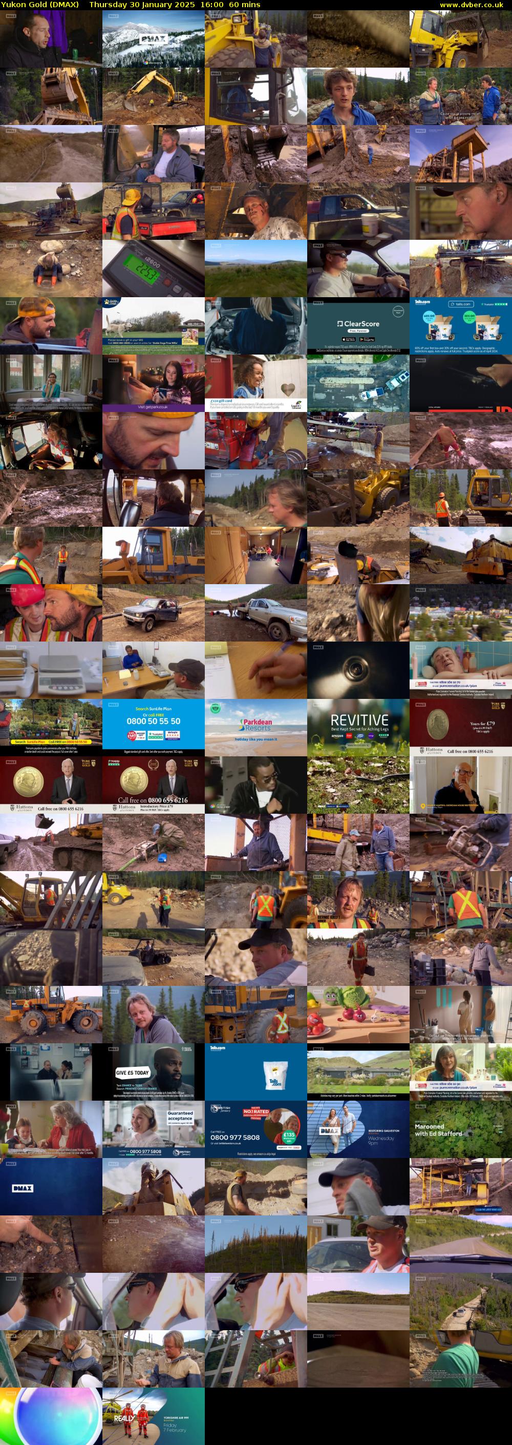 Yukon Gold (DMAX) Thursday 30 January 2025 16:00 - 17:00