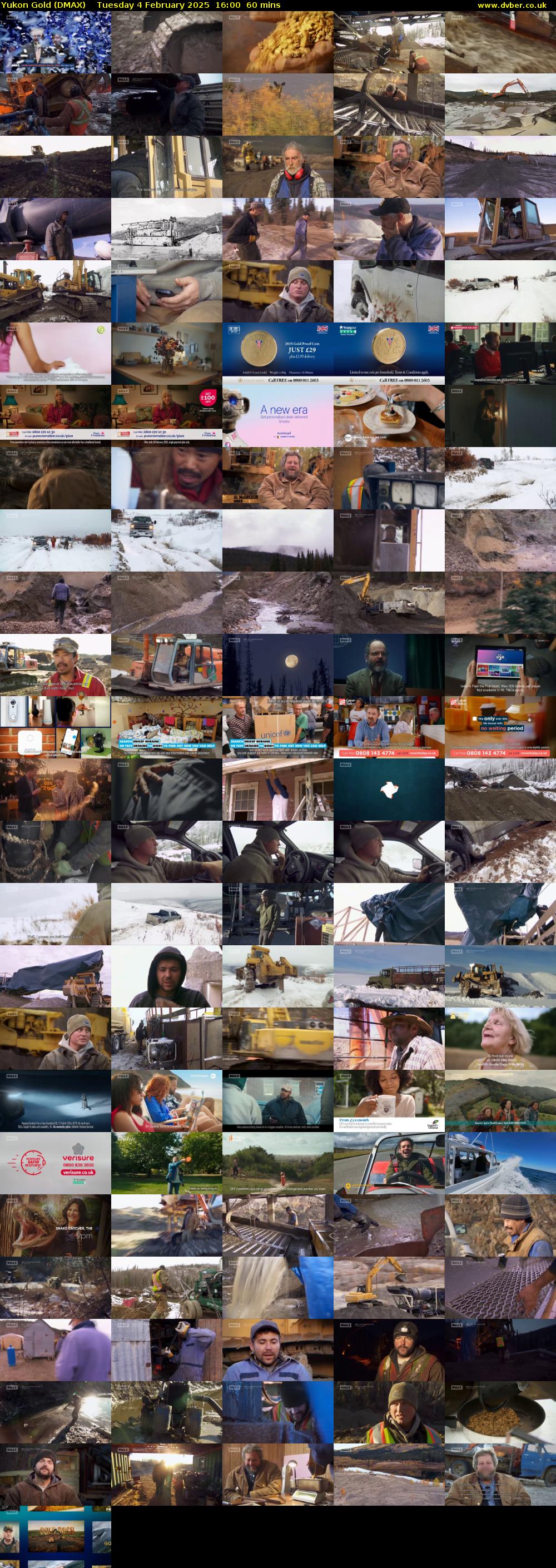 Yukon Gold (DMAX) Tuesday 4 February 2025 16:00 - 17:00