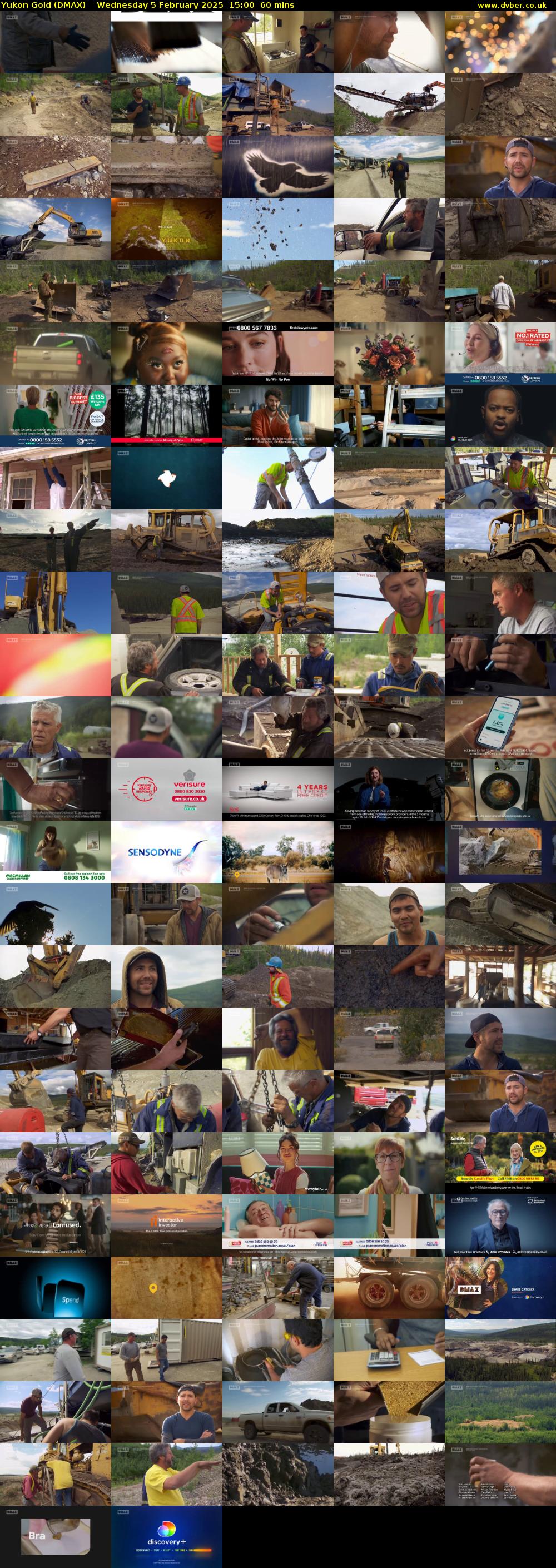 Yukon Gold (DMAX) Wednesday 5 February 2025 15:00 - 16:00
