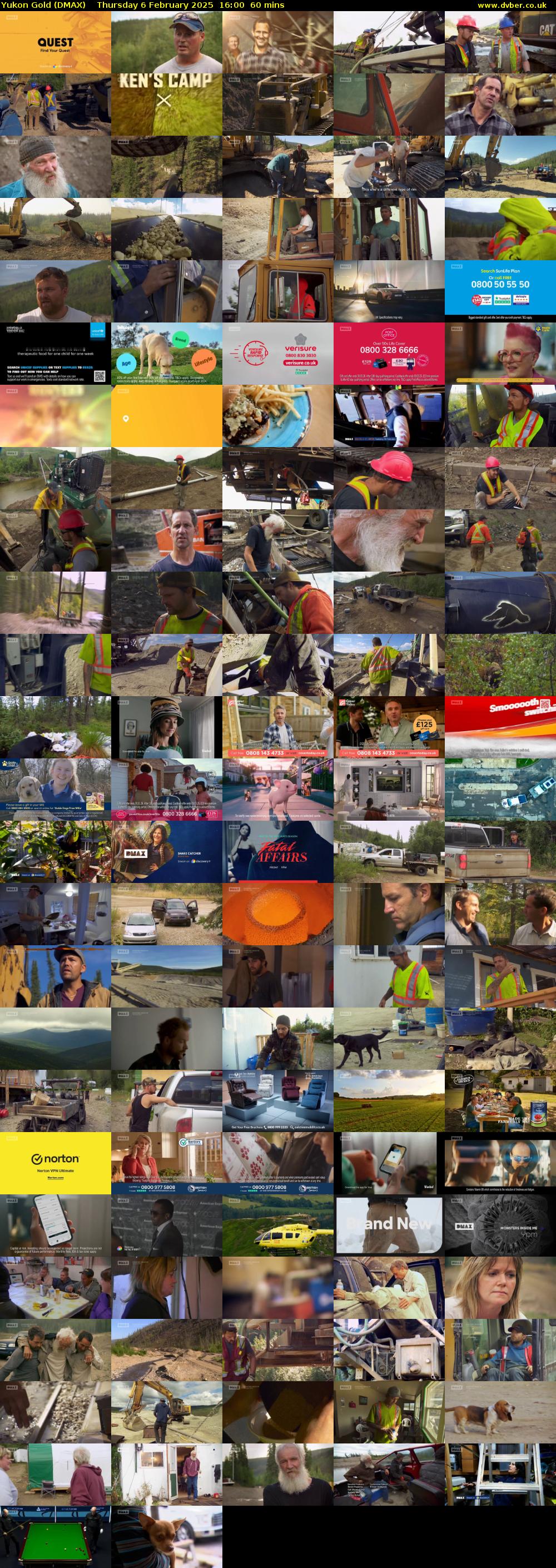 Yukon Gold (DMAX) Thursday 6 February 2025 16:00 - 17:00