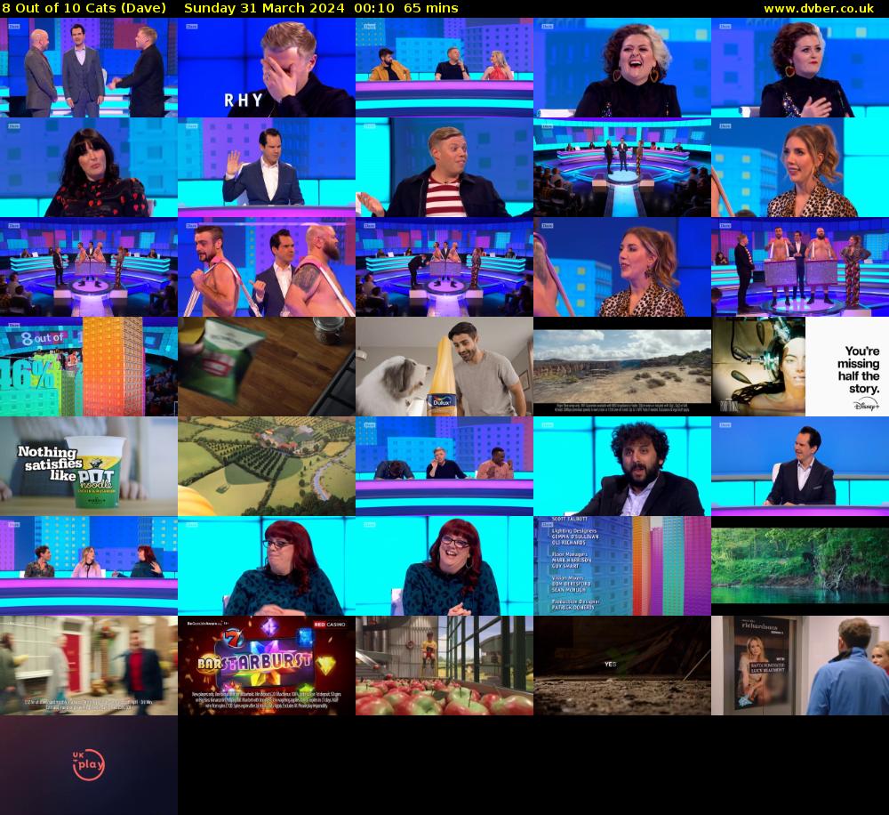 8 Out of 10 Cats (Dave) Sunday 31 March 2024 00:10 - 02:15