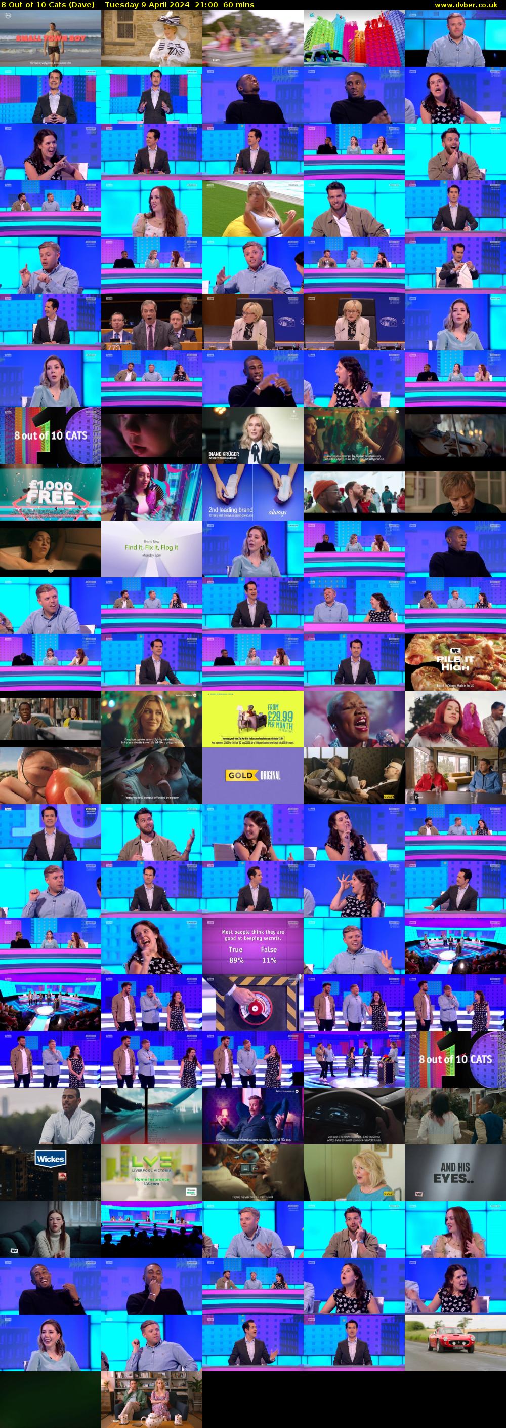 8 Out of 10 Cats (Dave) Tuesday 9 April 2024 21:00 - 22:00