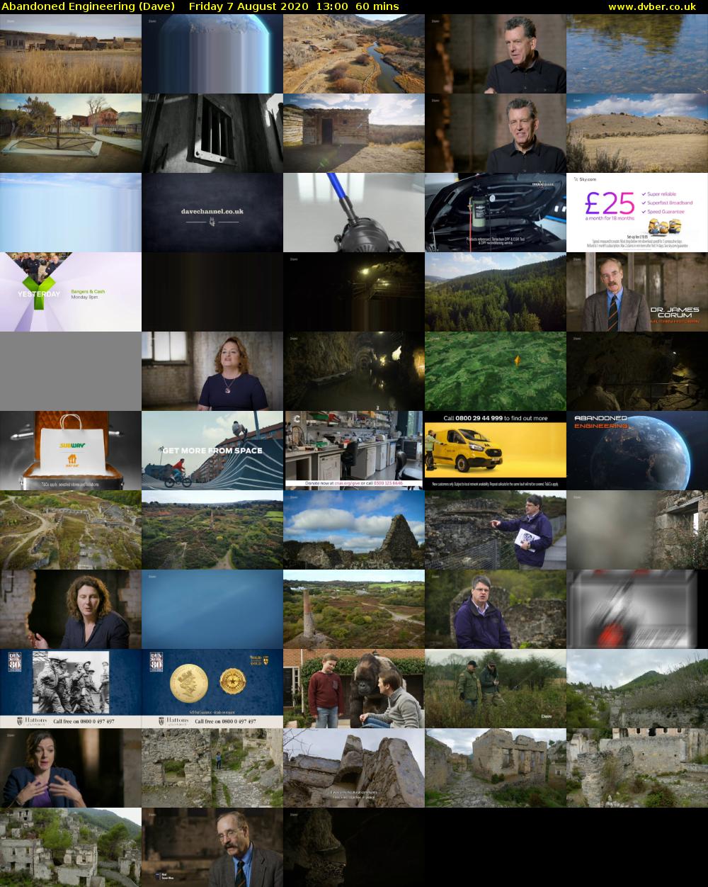 Abandoned Engineering (Dave) Friday 7 August 2020 13:00 - 14:00