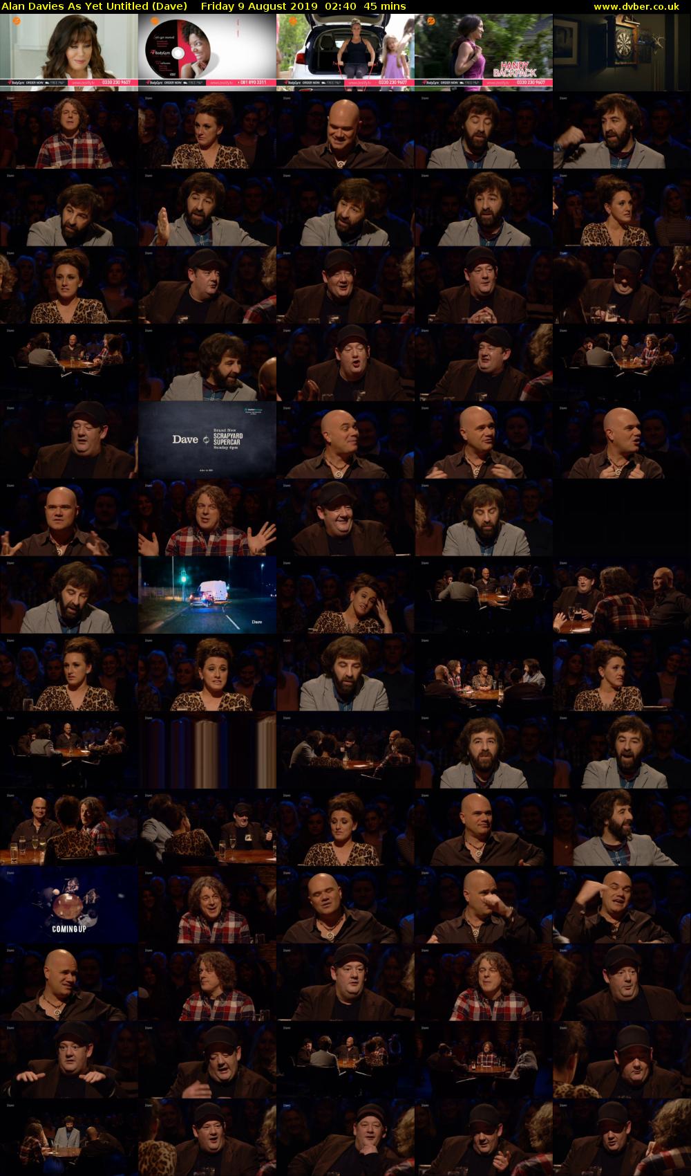 Alan Davies As Yet Untitled (Dave) Friday 9 August 2019 02:40 - 03:25